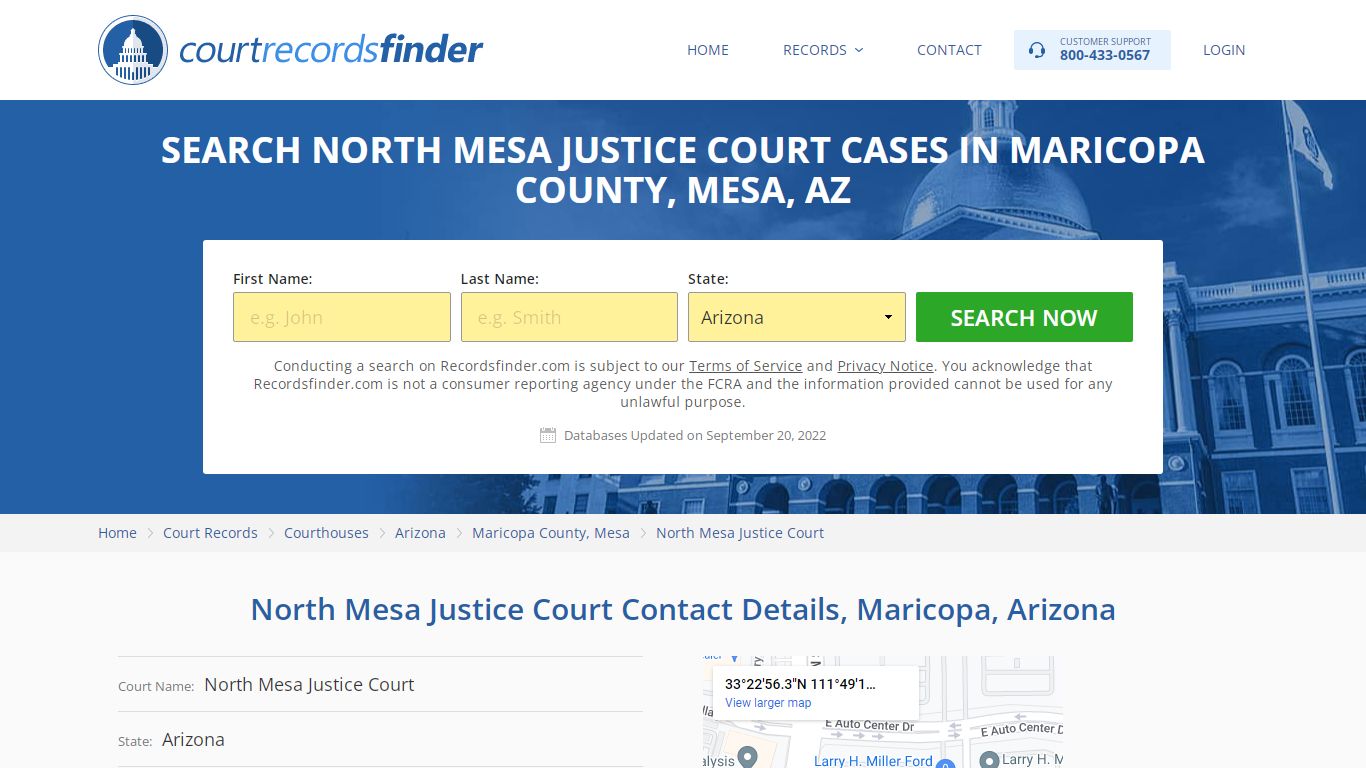 North Mesa Justice Court Case Search - RecordsFinder
